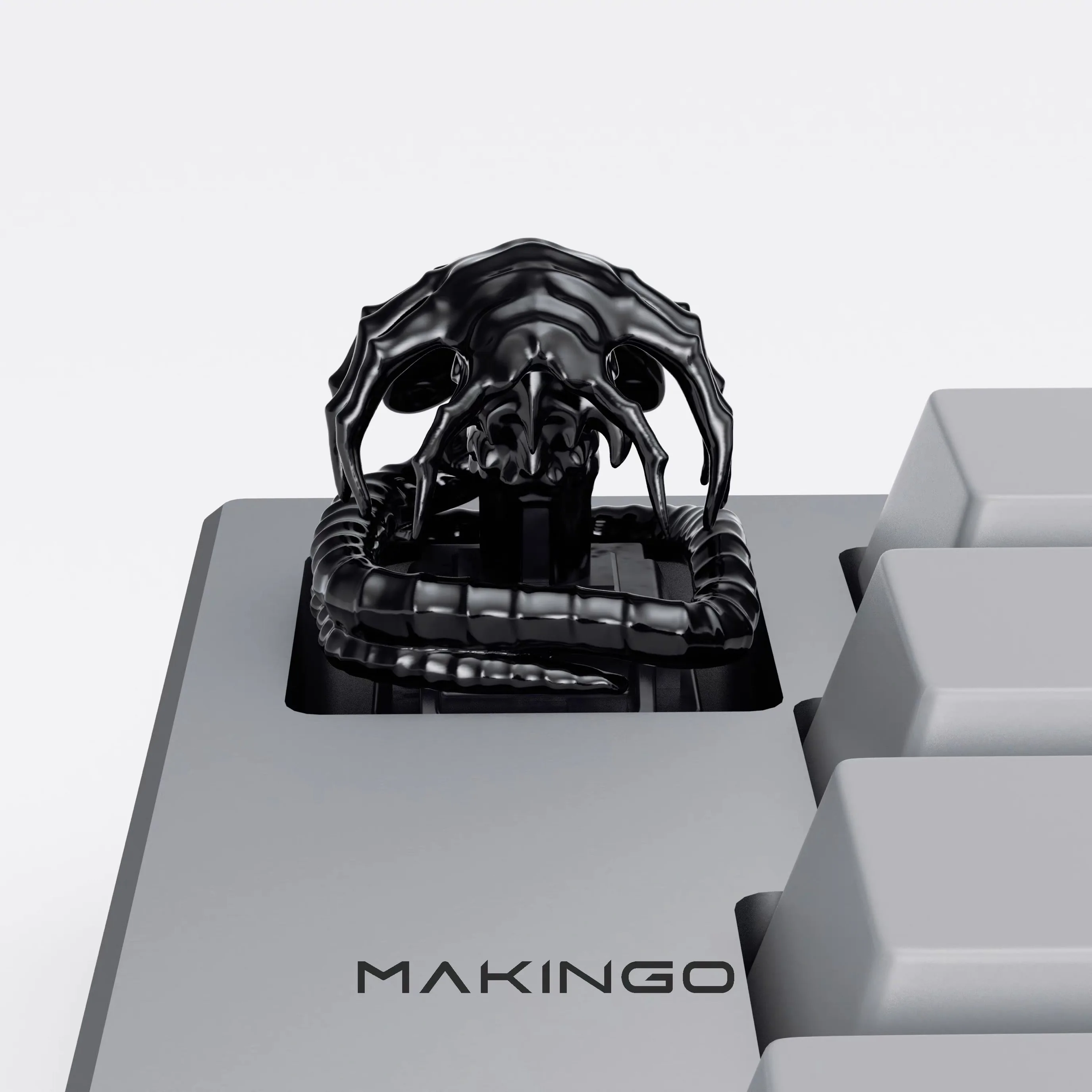 Unique alien Earth face-hugging bug original personalized keycaps, customized metal keycap design, single unit