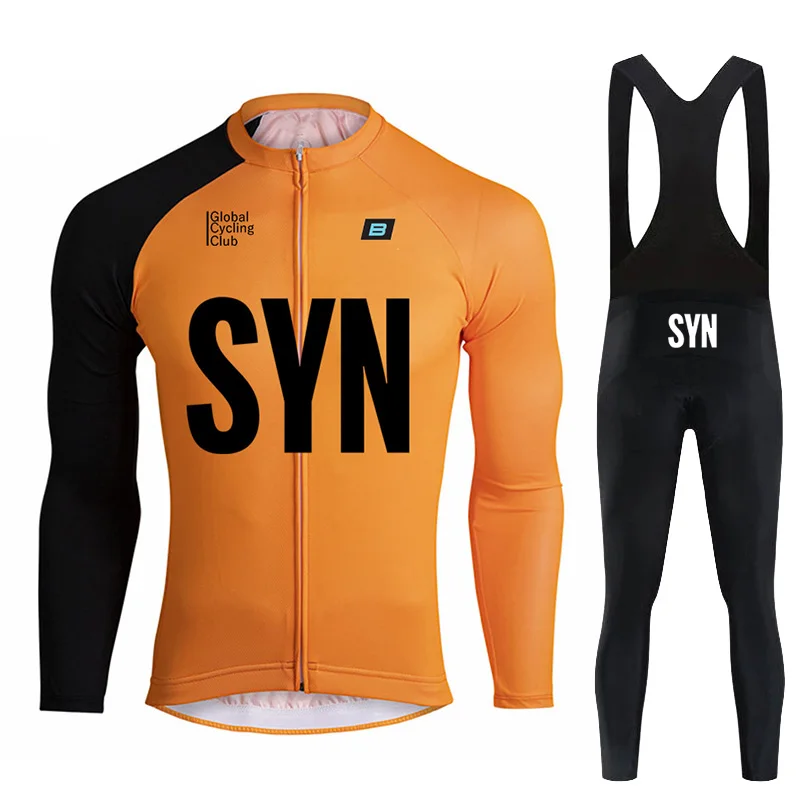 SYN BIEHLER Team Autumn Cycling Jersey Set Bicycle MTB Maillot Ropa Ciclismo Road Bike Uniform Long Sleeve Bicicleta Clothing