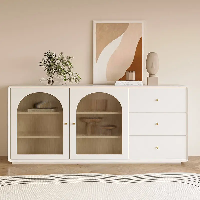 

！@High Quality Sideboard Cabinet with Large Storage Solid Wood Kitchen Furniture Factory Price