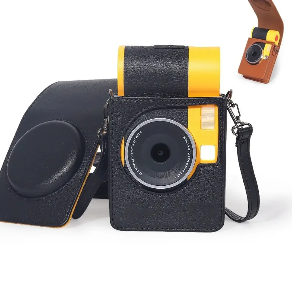 

with Shoulder Strap Instant Camera Case PU Leather Anti Scratch Storage Bag Wear Resistant for Kodak Mini Shot 2 Era MS200