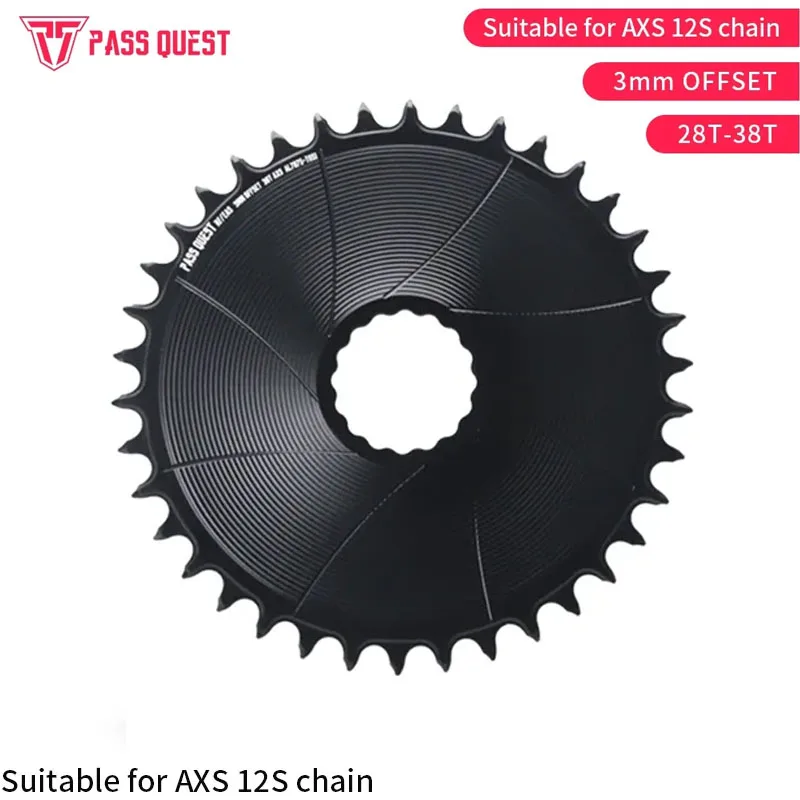 

PASS QUEST RF 3 мм смещенная 28-38T AXS 12-скоростные цепи Круглая узкая широкая звездочка Аксессуары для велосипеда