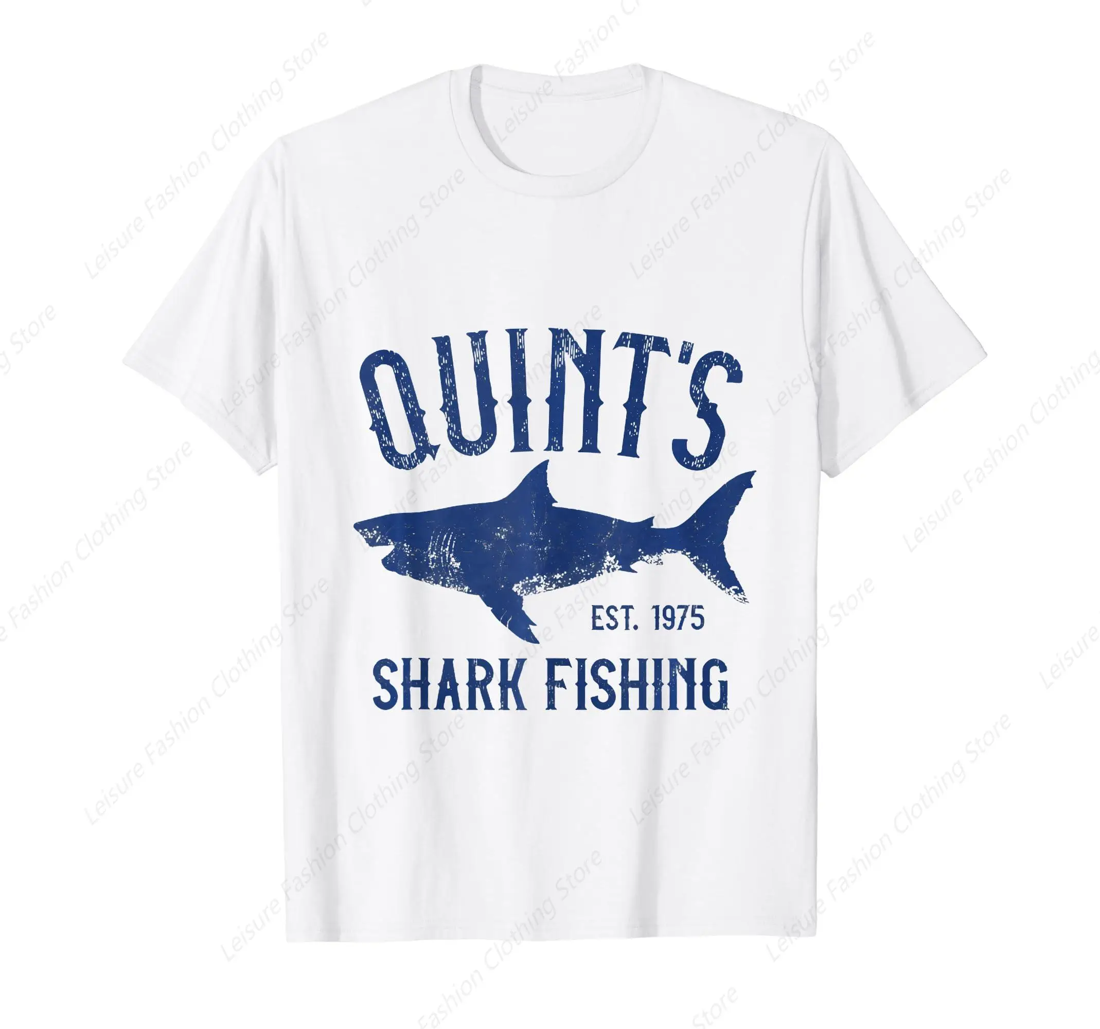 Vintage Quint's Shark Fishing 1975 Retro T-Shirt