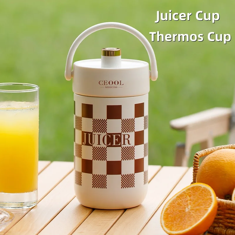 

NEW 330ml Portable Blender Bottle Electric 26 Blades Multifunction Juice Extractor 316 Stainless Steel Thermos Cup Juice Maker