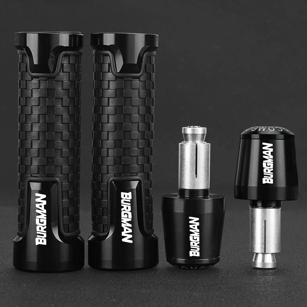 For SUZUKI BURGMAN 400 650 125 200 AN125 AN250 AN400 AN650 AN 650 1998~2021 2022 2024 Handlebar Grips Handle Bar Cap End Plugs