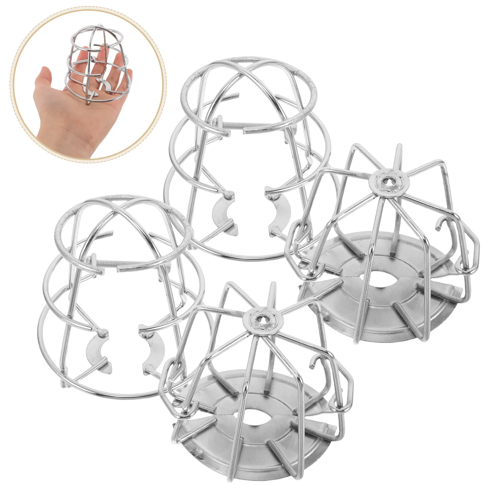 4Pcs Fire Sprinkler Head Covers Metal Protector Cage Stainless Steel Guard for Residential Commercial Fire Sprinkler Protection