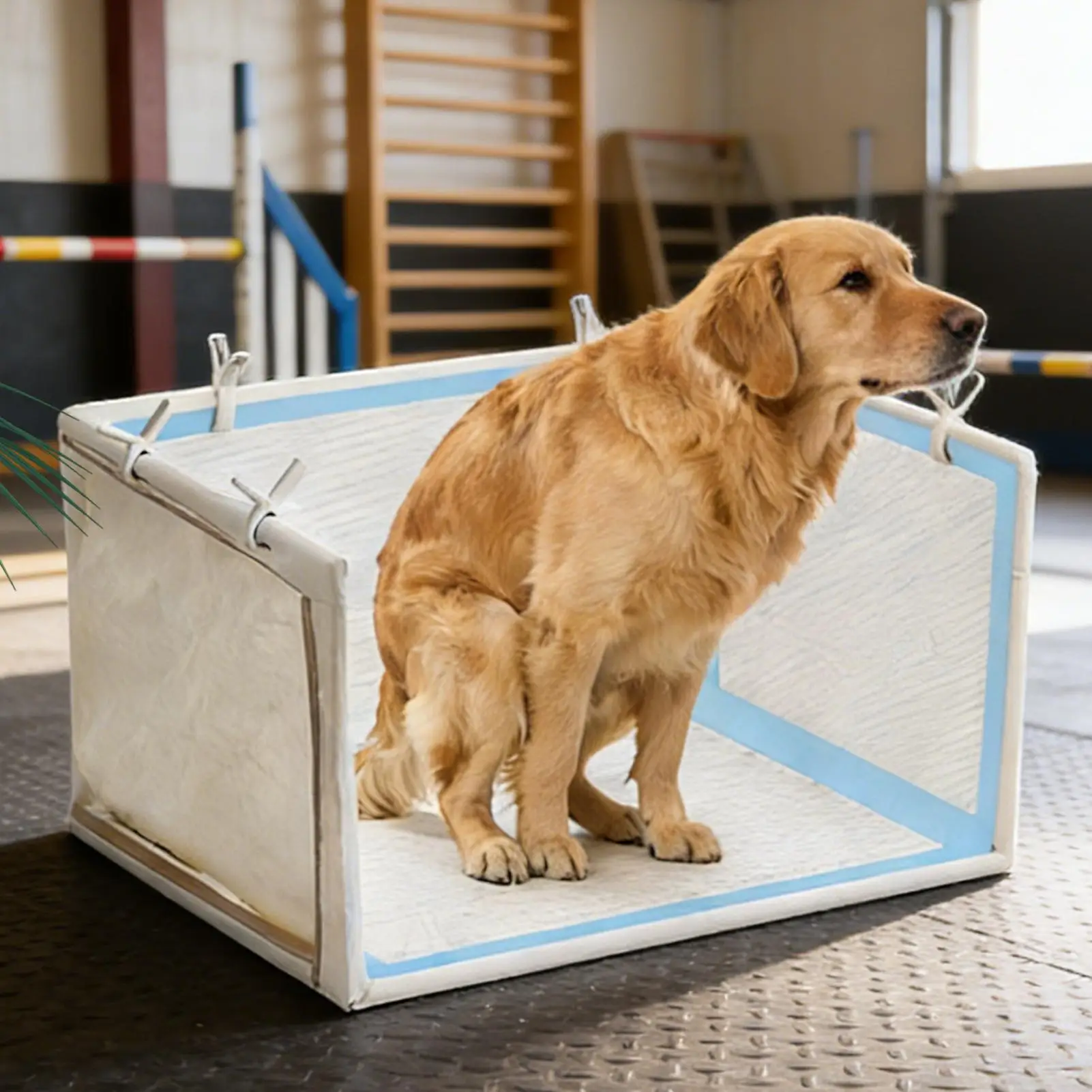 Foldable Dog Litter Box Waterproof High Wall Puppy Pad Holder Tray Pet Toilet Training Mat for Dogs Cats Balcony Travel Home