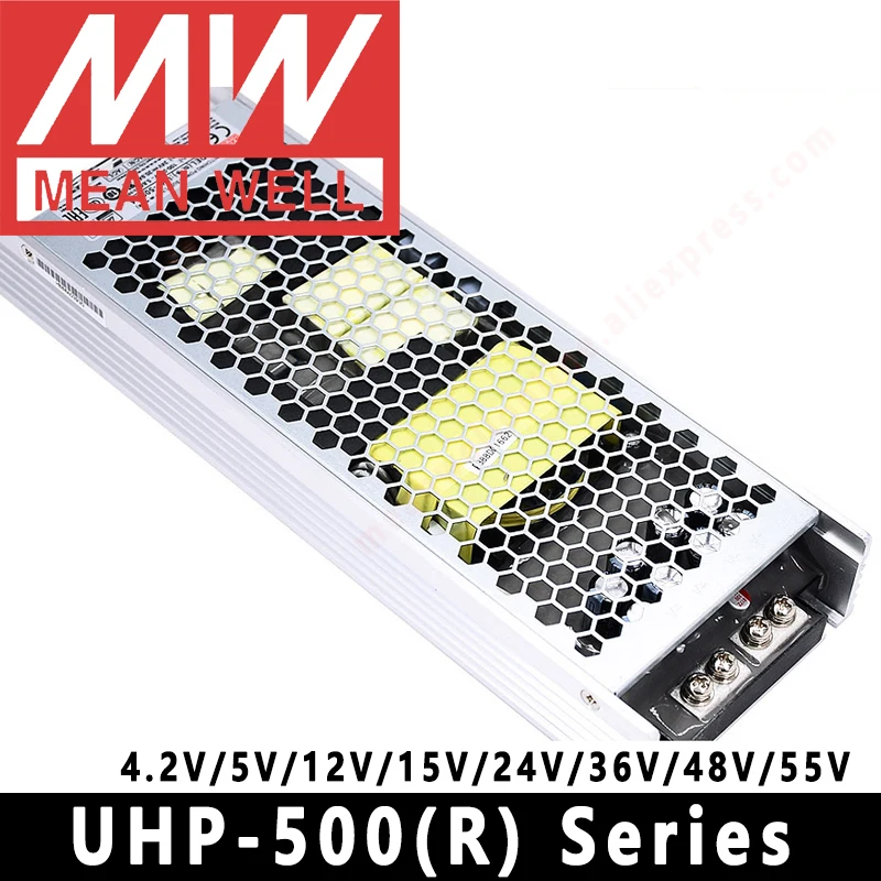 Mean Well UHP-500 Series 500W Led display Power Supply Meanwell UHP-500R-4.2V/5V/12V/15V/24V/36V/48V/55V PFC/Redundant function