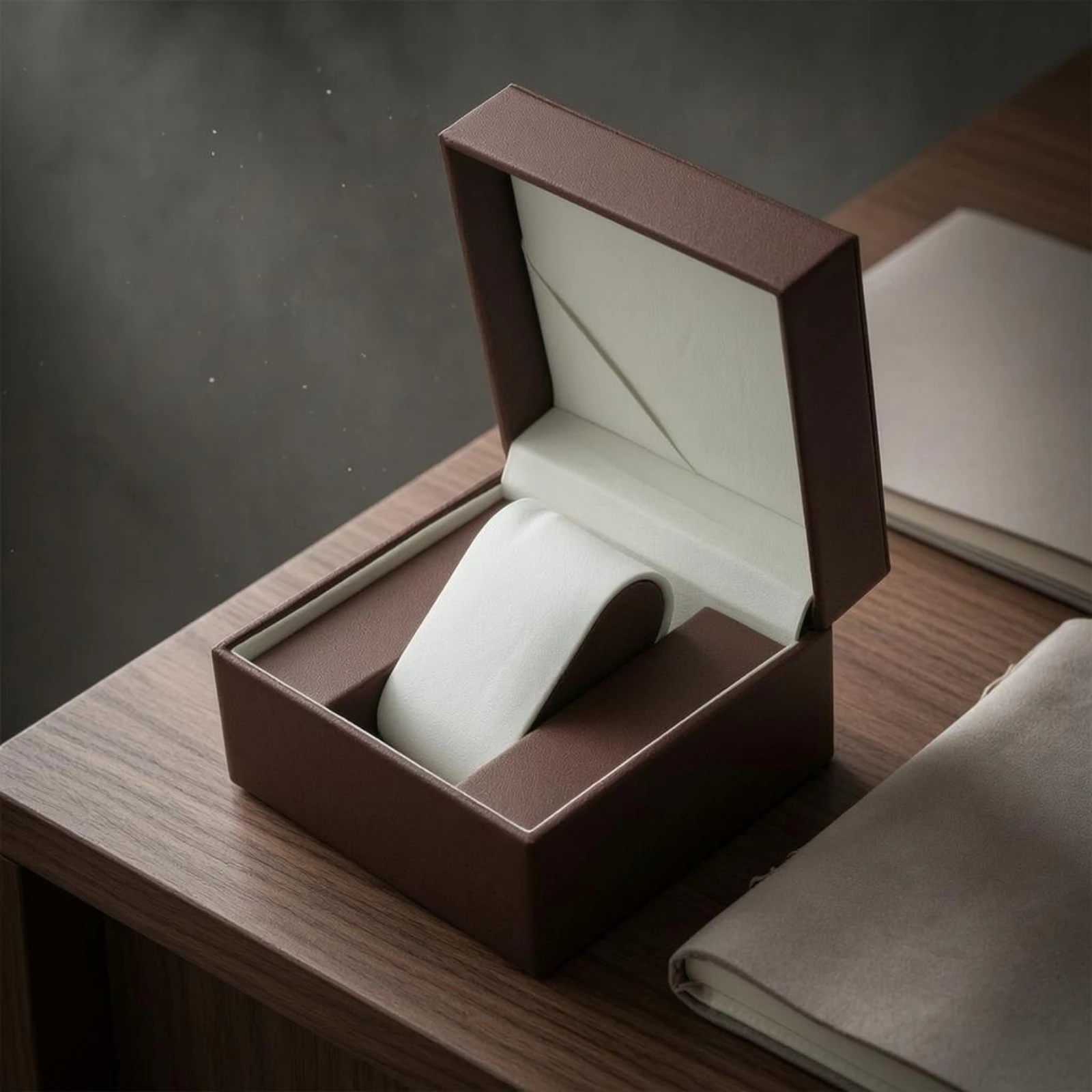 Flip-Top Watch Box Gift Packaging PU Leather Watch Box Timepiece Holder Removable Pillow Accessory Organizer Scratch-Resistant
