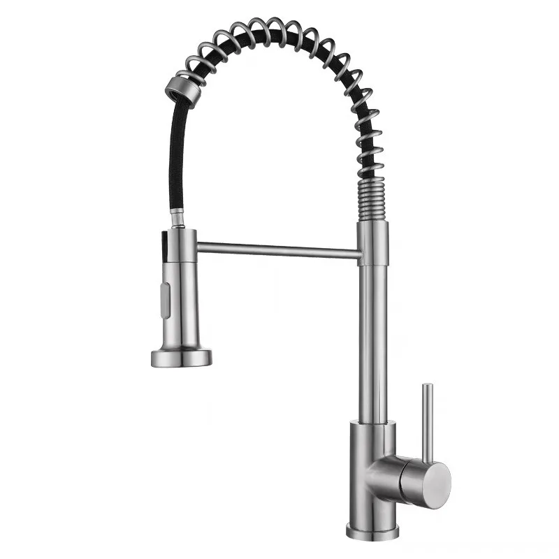 Kitchen Sink Faucet, Household Stainless Steel Hot and Cold Faucet, Kitchen Pull-out Faucet, Hot and Cold Dual-use