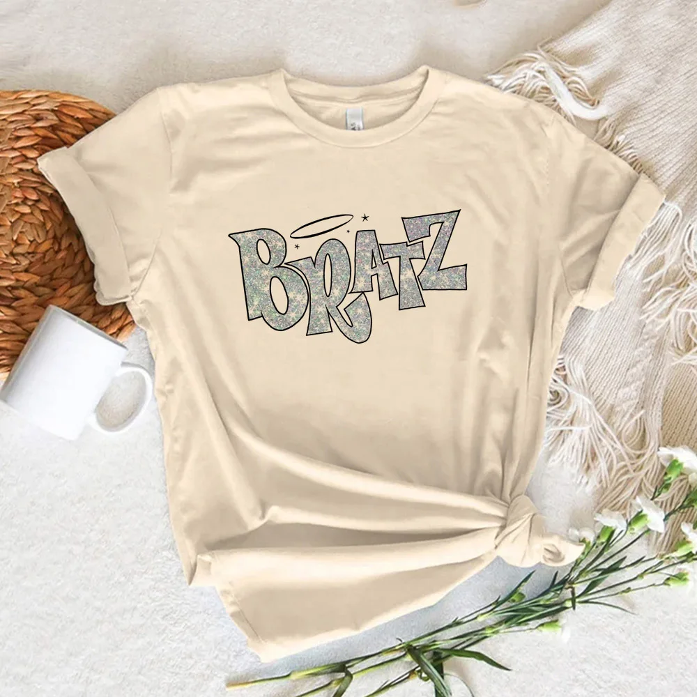 Bratz shirt women 80s Vintage aesthetic hip hop Colorful harajuku  shirt Graphic Pop Culture 2000s Breathable kawaii Gothic