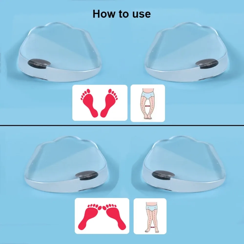 Plantillas ortopédicas elásticas para corrección de piernas, 1 par de plantillas de silicona XO, soportes para arco caído, Corrector de postura de