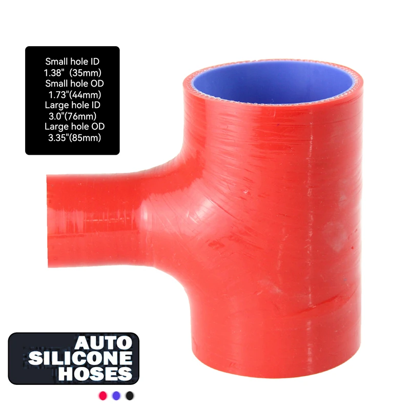 Fotografia 4: Tubo de Silicone em Forma de T para BOV de 35mm ID, de 3 polegadas a 3 polegadas