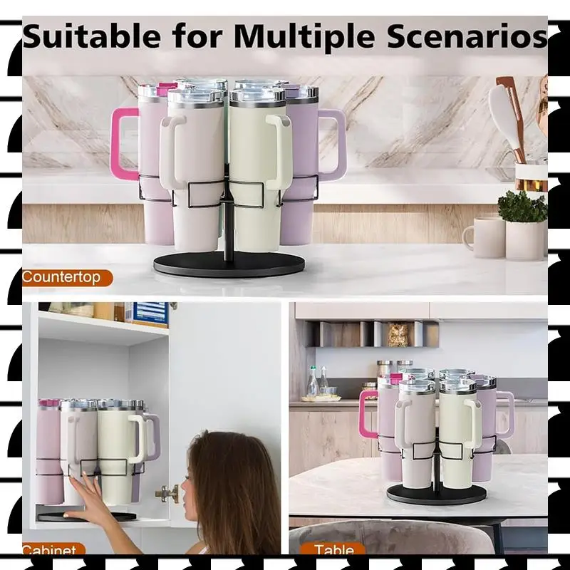 

A44U Water Bottle Organizer For Stanley 40 Oz, Rotating Stanley Cup Organizer Holder, Tumbler Holder Organizer
