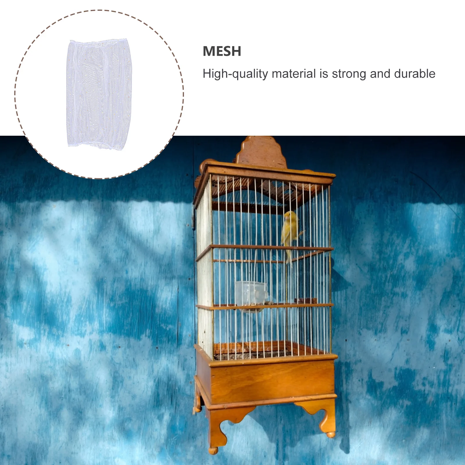

Bird Cage Cover Dust Proof Premium Elastic Prevent Seeds Splash Birdcage Protective