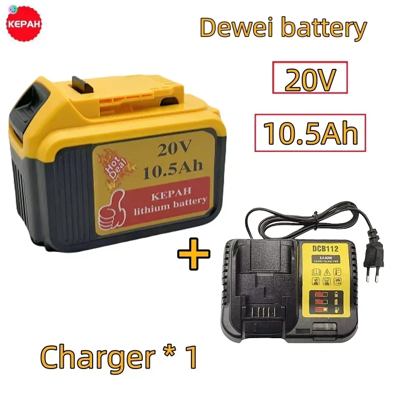 5S3P 10.5Ah Original 20V Suitable for Dewei Lithium Battery 18V Tool DCB112 DCB184 DCB200 DCB180 DCB181 DCB182 DCB201