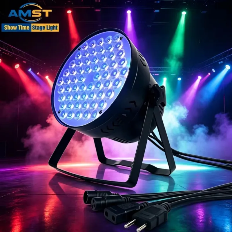 Hot Selling New Iron 54x2W RGB 3In1 Led Par Can Light DMX512 Controller Stage Atmosphere Lighting for Party Disco Bar Theater