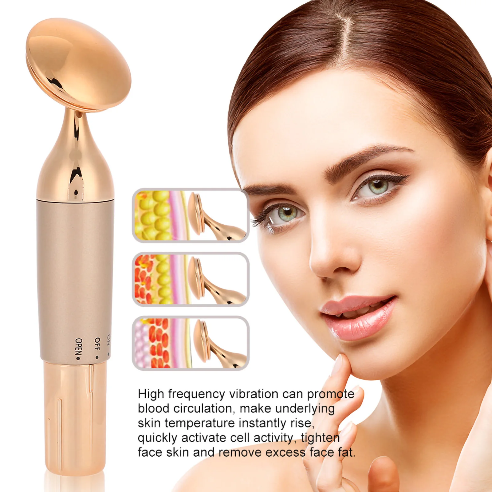 

Beauty Massager Face Massager Vibrating Facial Massager Vibration Slim Tighten Face Beauty Device Skin Spa Cleaner Massager