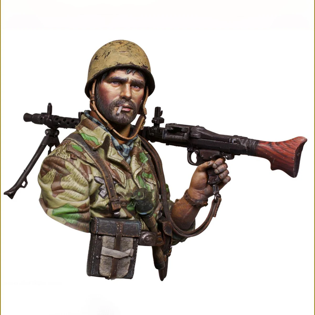 

High Quality 1:10 Die-casting Resin Model Assembly Resin Bust Statue of American Paratrooper in Unpainted Condition