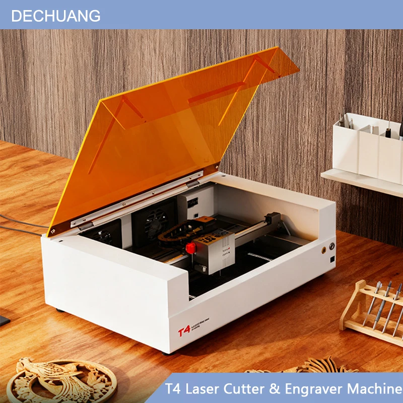 T4 Enclosed Laser Engraving Machine Desktop Automatic Machine DIY Multifunctional Household Metal Wood Board Marking 10W Laser