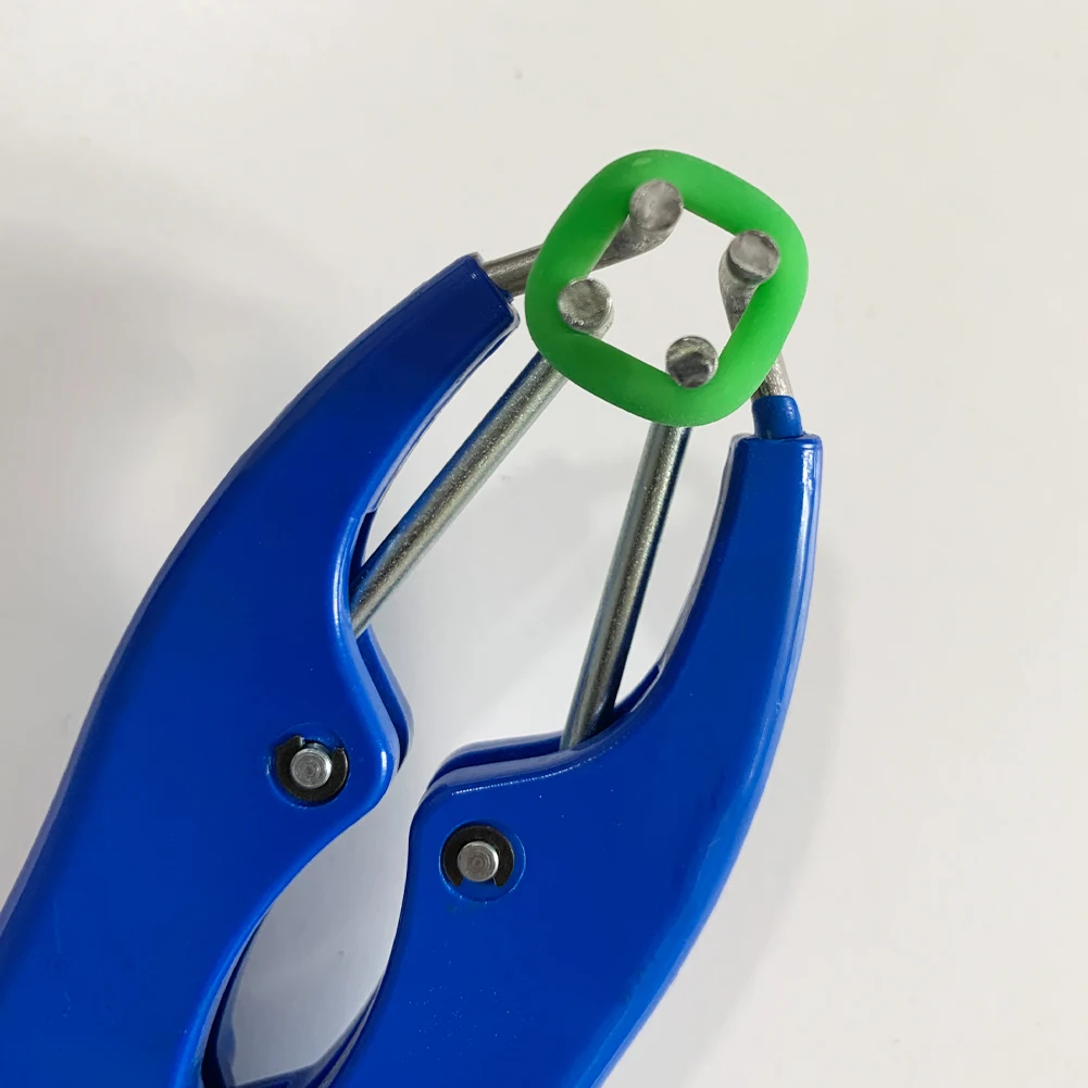 Sheep Tail Docking Clamp Piglets Bloodless Castration Pliers Broken Tail Castration Forceps Blue Expansion Clamp Rubber Rings