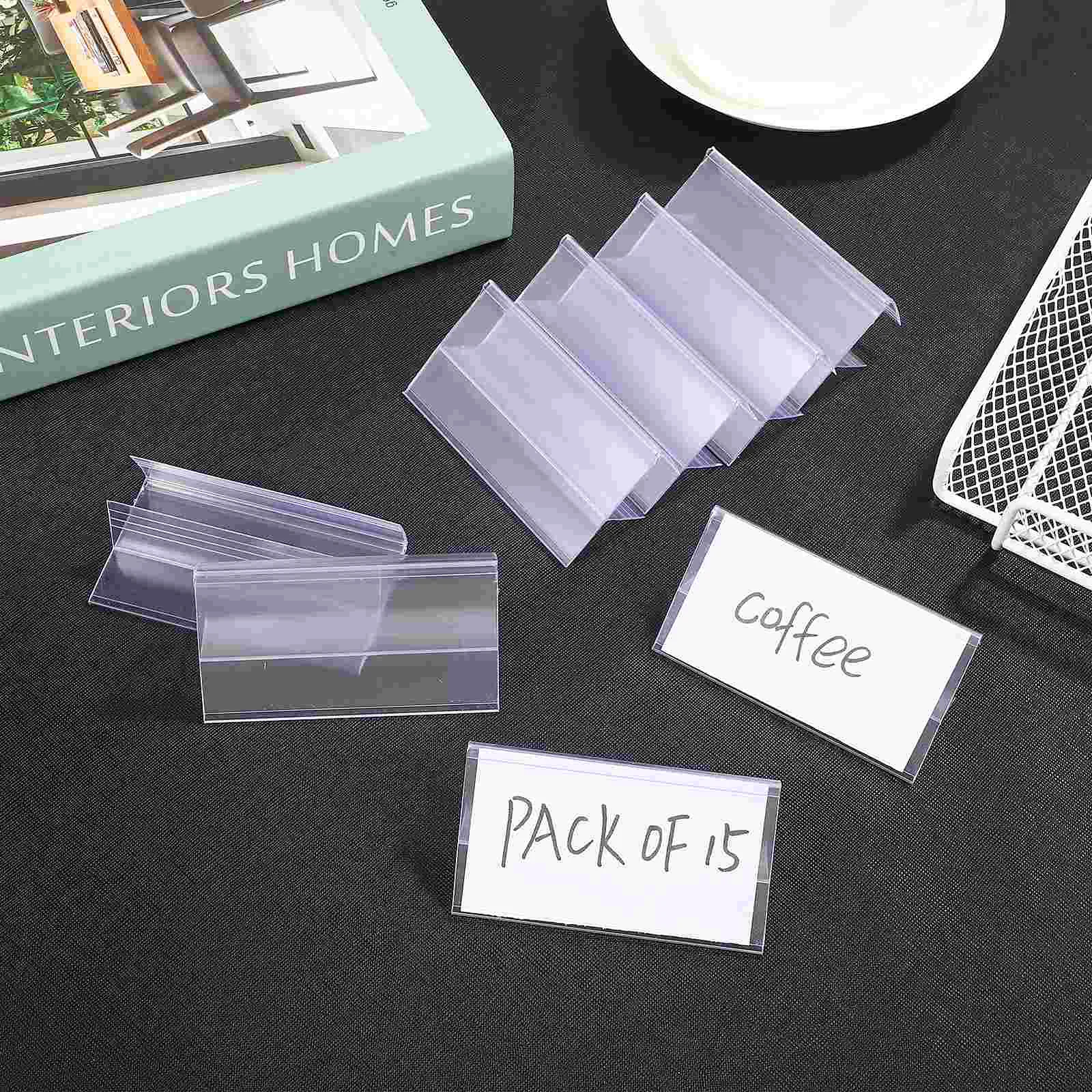 Tag Price Sign Clip on Label Holders Signage Supermarket Display Transparent Merchandise