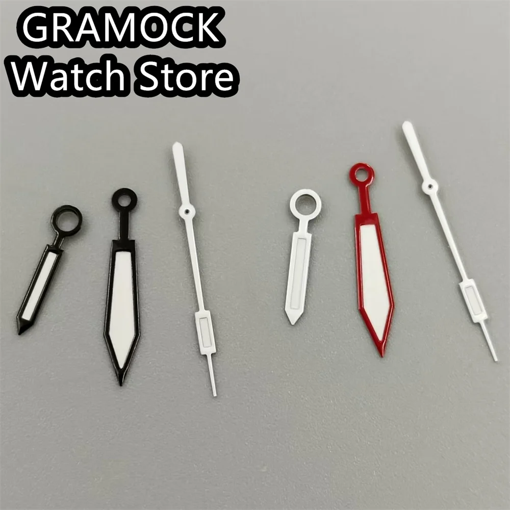 GRAMOCK Watch Hands White Black Red Orange Hands Green Luminous Fit NH35 NH36 ETA2824 PT5000 Movement