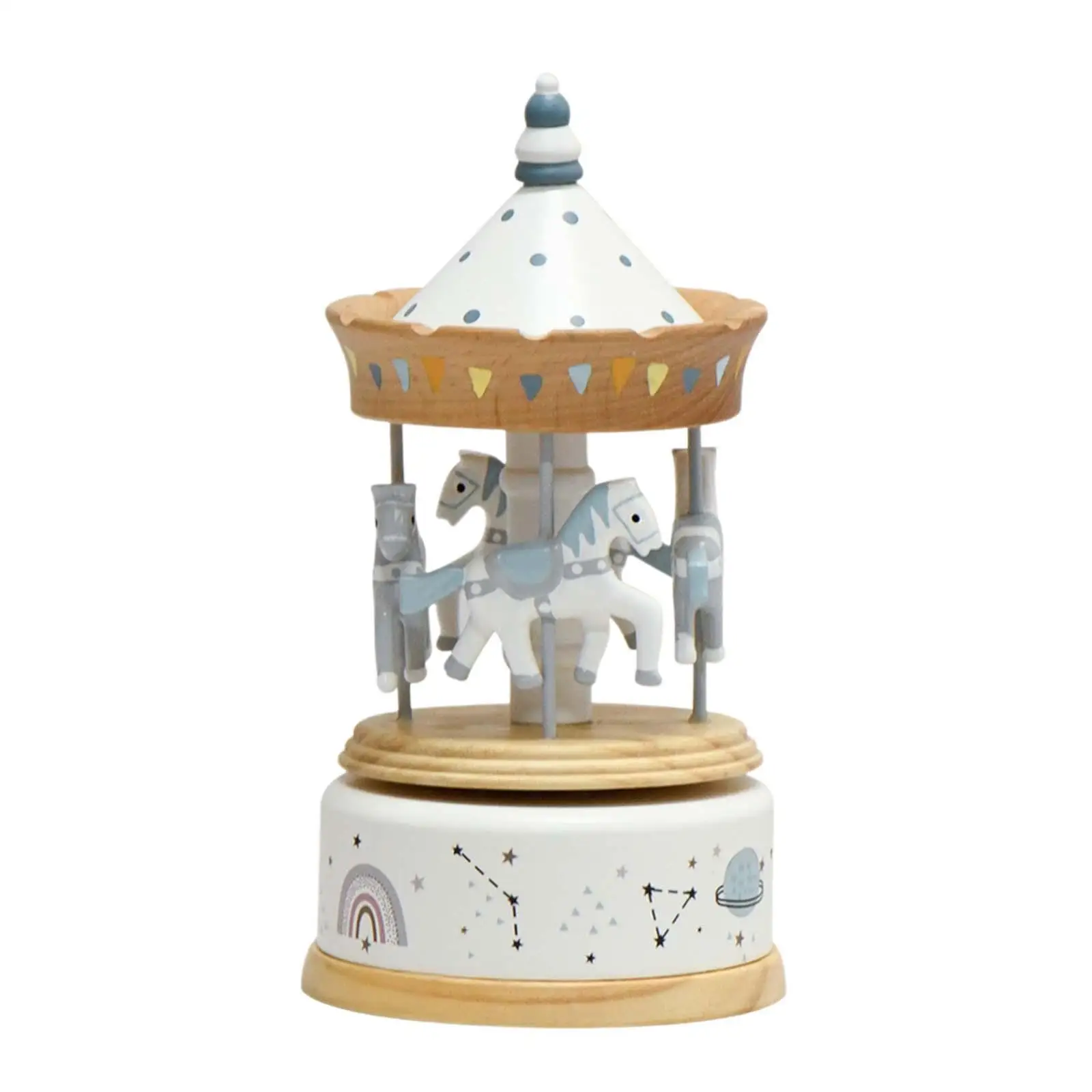 Carousel Horse Music Box Rotating Colorful Clockwork Decoration Windup Friends Girls Children Valentine Sister Horse Music Box