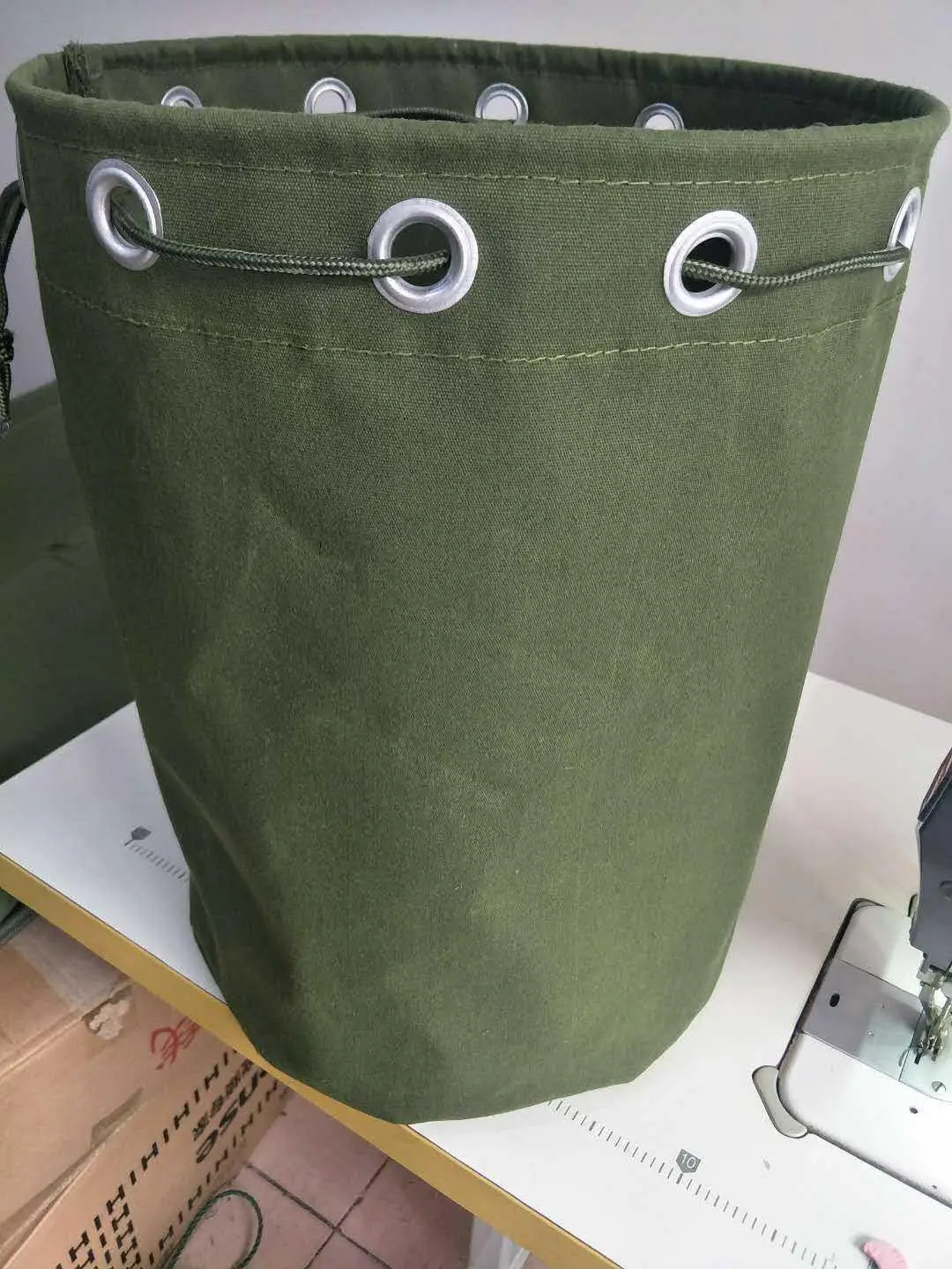 Thickened Organic Silicone Canvas Bucket round Bottom Laundry Hamper Multi-Purpose Storage Bag Toys Organizer Utility Basket