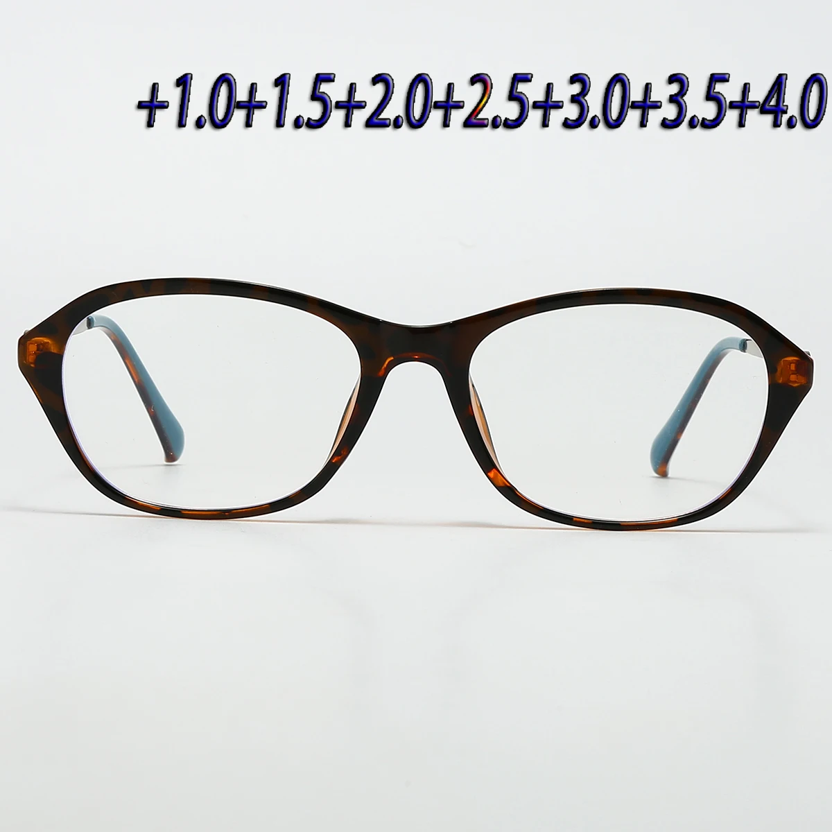 Fytoo Women's Tortoiseshell Presbyopic Reading Glasses, Stylish Minimalist Resin Lenses, Tr Frame, Comfortable Portable Magnifying