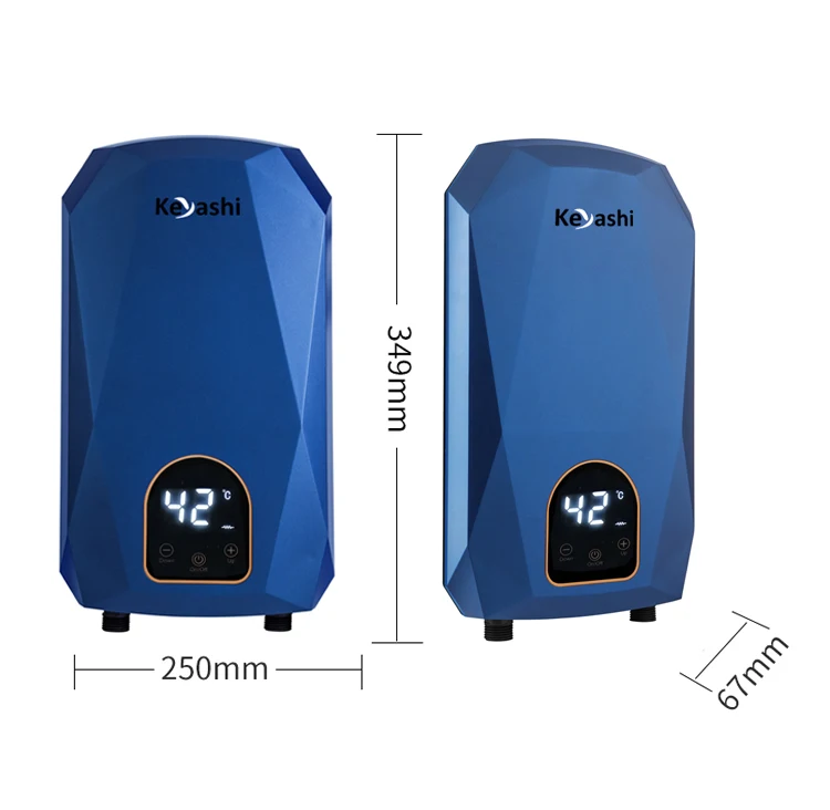 Calentador de agua eléctrico instantáneo inteligente a precio de fábrica 220V 6KW con juego de ducha