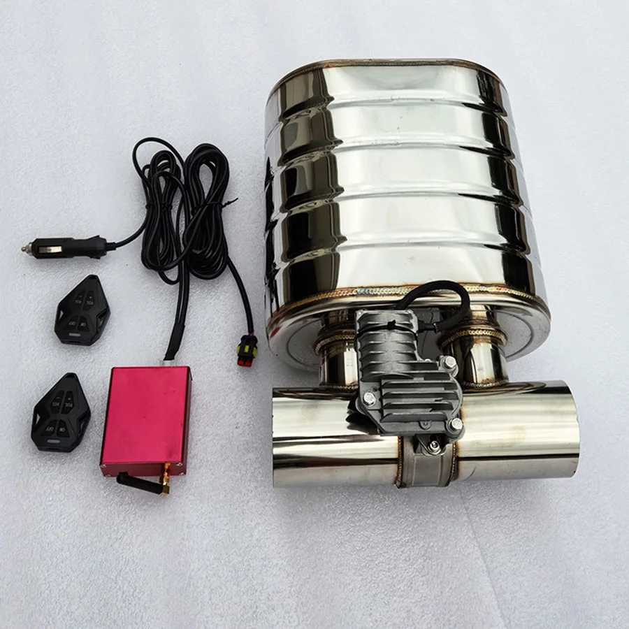 

Adjustable Valve Exhaust Muffler 1 Inlet To 1 Outlet Button Switch & Remote Control Sound Waterproof