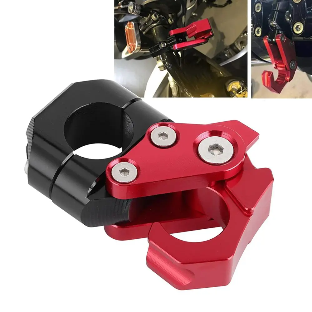 22mm Handlebar Convenience Hook Luggage Bag Hanger Helmet Claw Hook Bottle Carry Holder CNC Aluminum Motorcycle Accessories Red