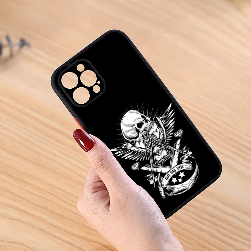 Free and Accepted Masons Phone Case Matte Translucent For IPhone 15 Pro 14 Pro Max 13 11 12 Mini Xs X Xr 7 8 Plus Se Back Cover