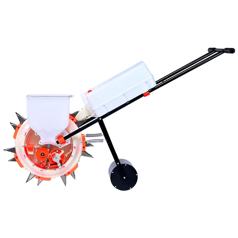 Hand push peanut corn soybean cotton sowing artifact seed fertilizer integrated multi-function