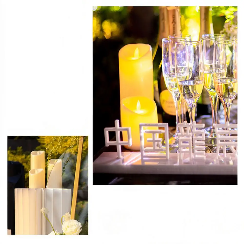 LED Candle Light Rechargeable Remote Control Flameless Flickering Lamp Wedding Party Home Decoration Romantic Night Light
