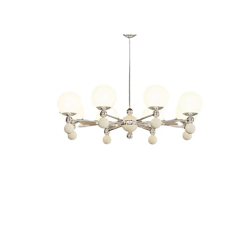 

led living room chandelier French cream wind eye protection room light bedroom study dining room wabi sandy wind lamp