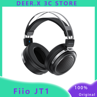 Fiio JT1 Head mounted HIFI Wired Earphones 50mm Diaphragm Driver 3.5mm Interchangeable Cable Custom Monitoring Earphones