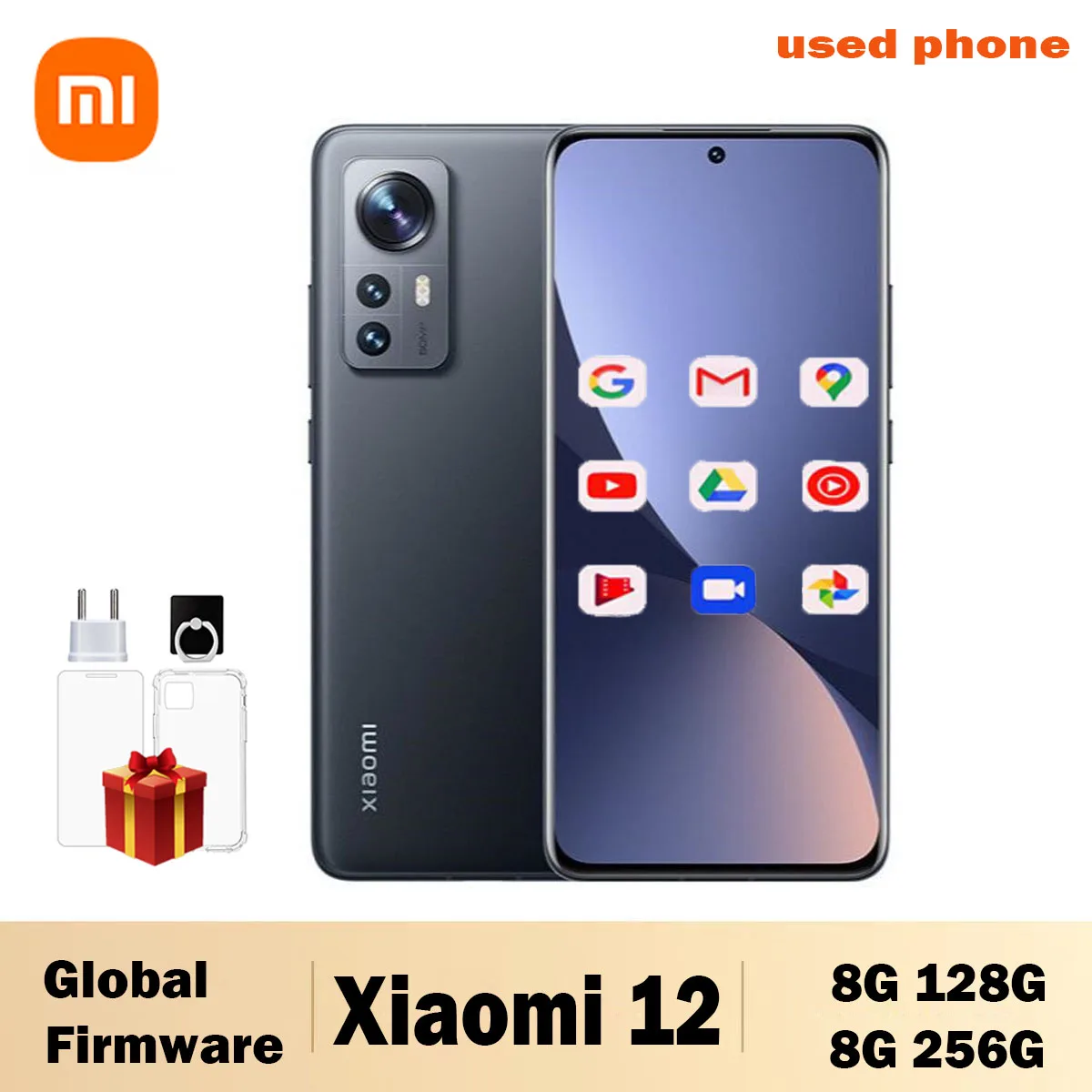2340x1080  Global firmware Xiaomi 12 Smartphone Hyper OS 2.0 Qualcomm Snapdragon 8 Gen1 6.28inchs 50MP 32MP Android  used phone