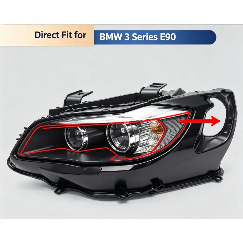 Moggic Headlight Rear Housing Black Lamp Base Shell For 3 Series E90 316 318 320 328 330i Low High Version Back Case