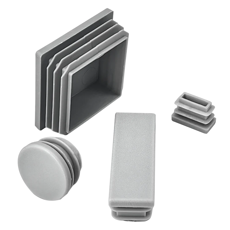10~50pcs Round/square Gray Inner Plug Dust Cover Tube Pipe Blanking End Cap Bung For Furniture Chair Table Steel Leg Protector