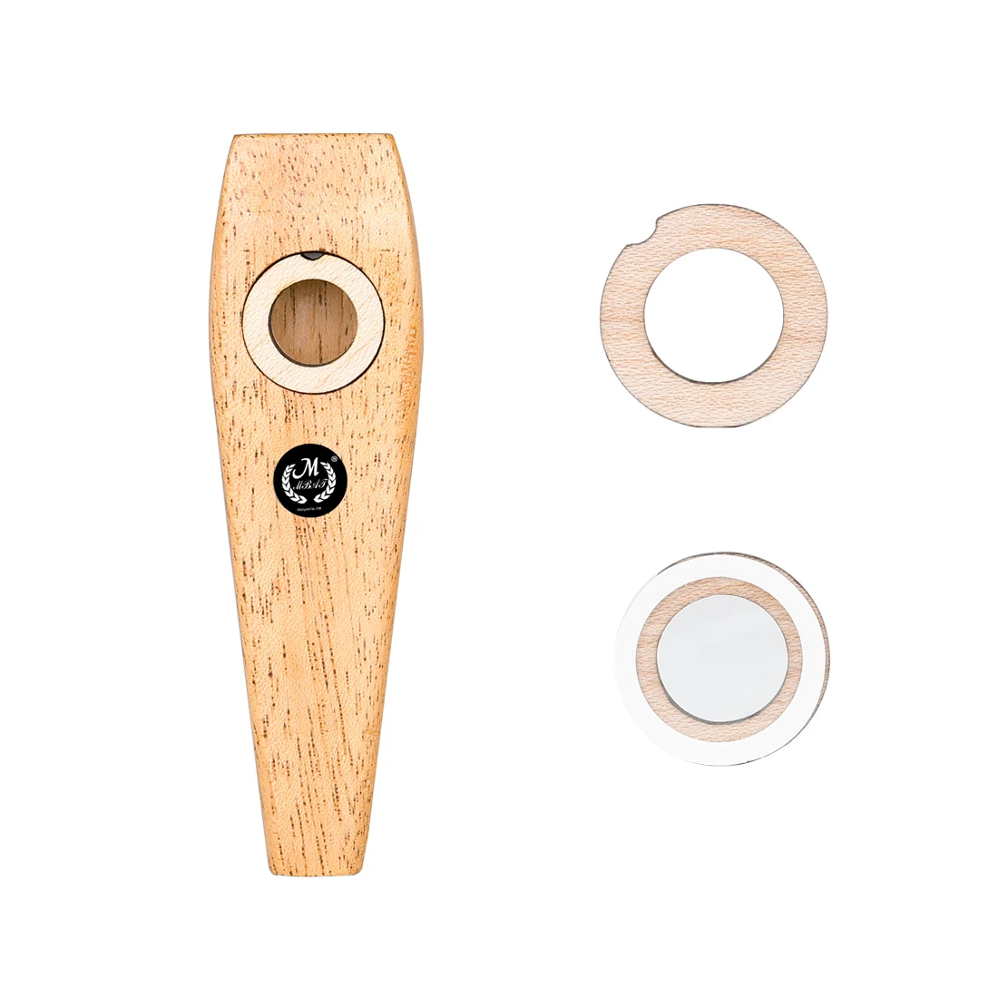 Wooden Kazoo Whistle Portable Woodwind Musical Instrument  Diaphragm Mouth Flute Harmonica Guitar Companion Carry with You