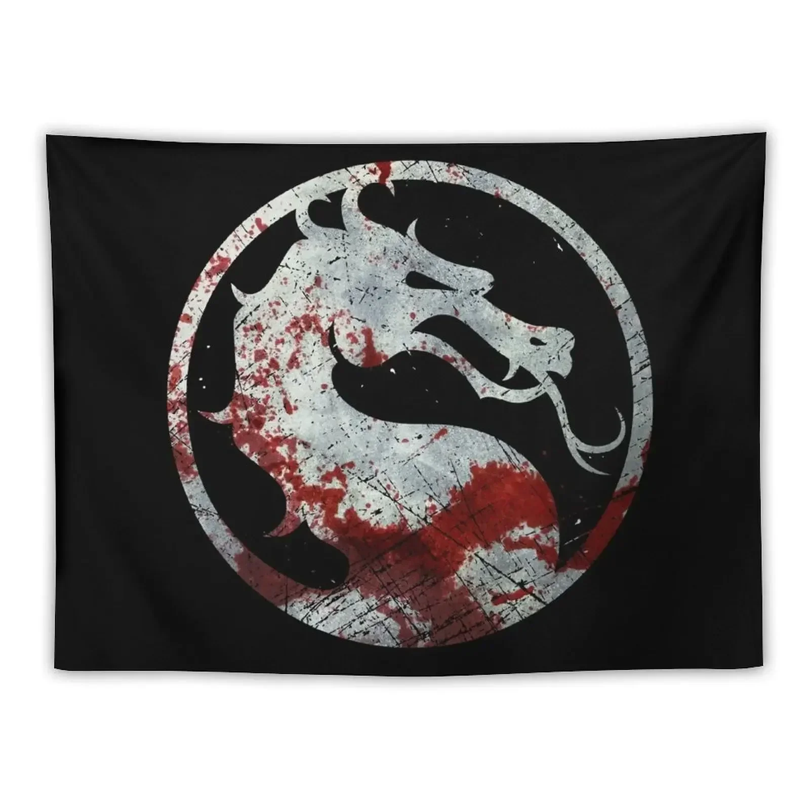 

Mortal Kombat - Vintage Silver Tapestry Aesthetic Home Decor Living Room Decoration Carpet On The Wall Tapestry