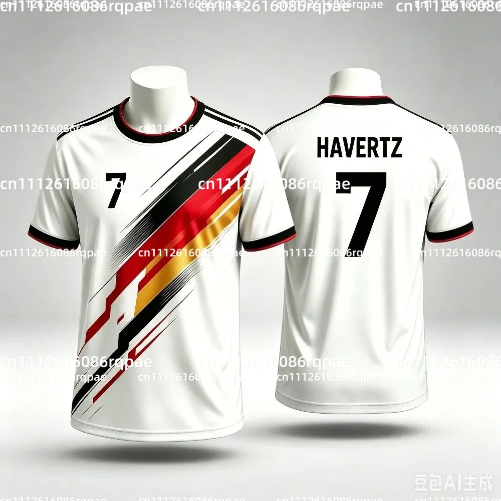 Deutschland-Stil 2026 Sommer Sport Fußball T-Shirt Tops Herren Damen Atmungsaktiv Schnelltrocknend Freizeit T-Shirt Outdoor Kurzarm Oberteil