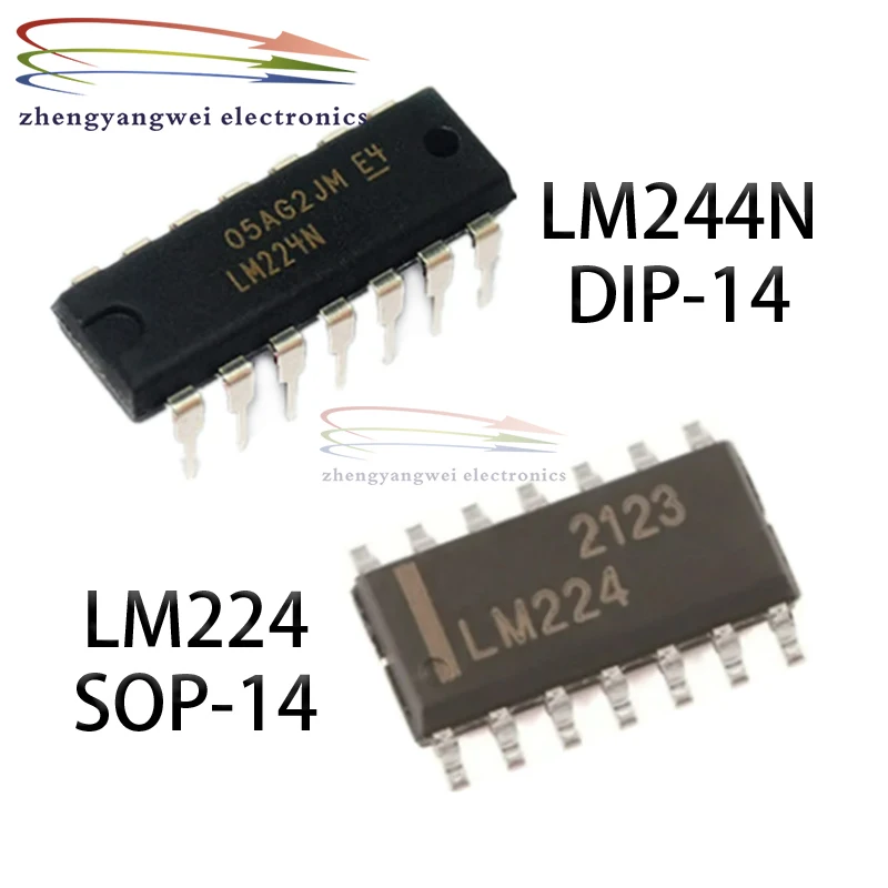 

10pcs LM224 LM224N DIP-14 LM224DR SOP-14 Low Power Quad Operational Amplifiers IC