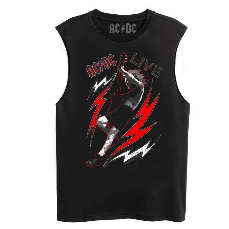

AC Rock Punk L Loose Trendy Brand Sleeveless DCT-shirt Oversize Retro Cotton Men's Vest T-shirt