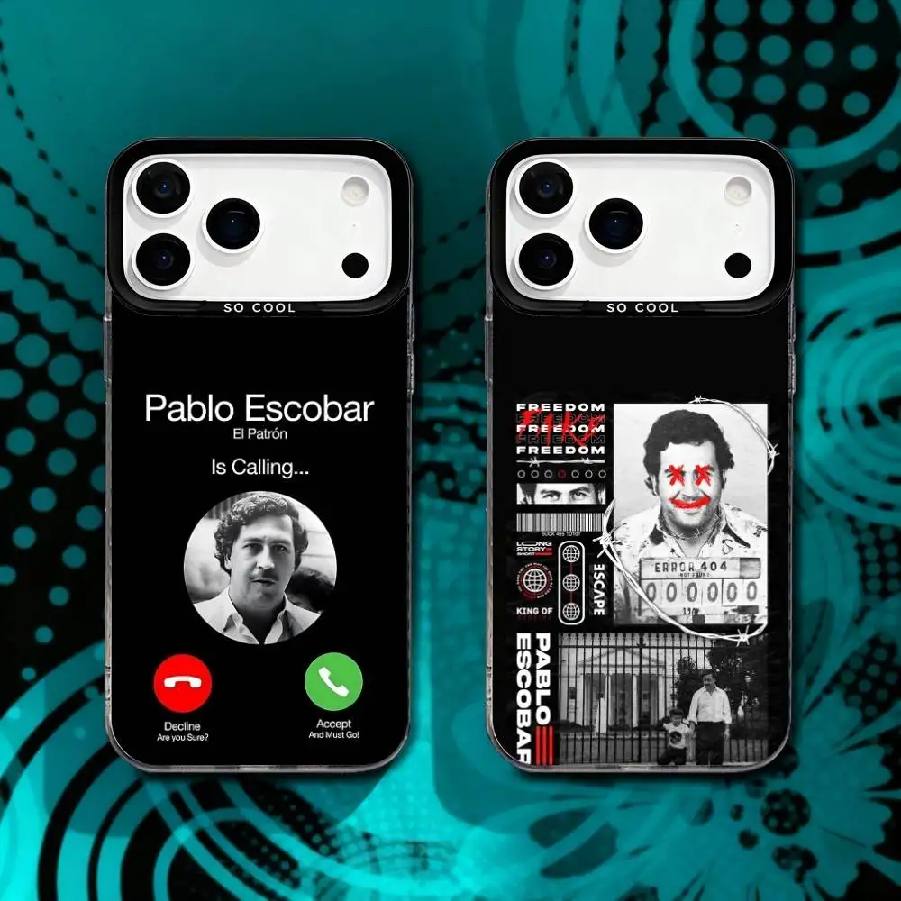 

N-Narcos Pablo Escobar Matte Fingerprint Proof Phone Case For iPhone 17,16,15,14,13,12,X,8,Pro,Max,Plus,SE4,Air,Mini