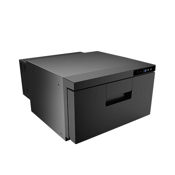 Rapid Cooling 21L Car Drawer Truck Refrigerator 12V 24V Built in Fridge Freezer With LED Control Panel