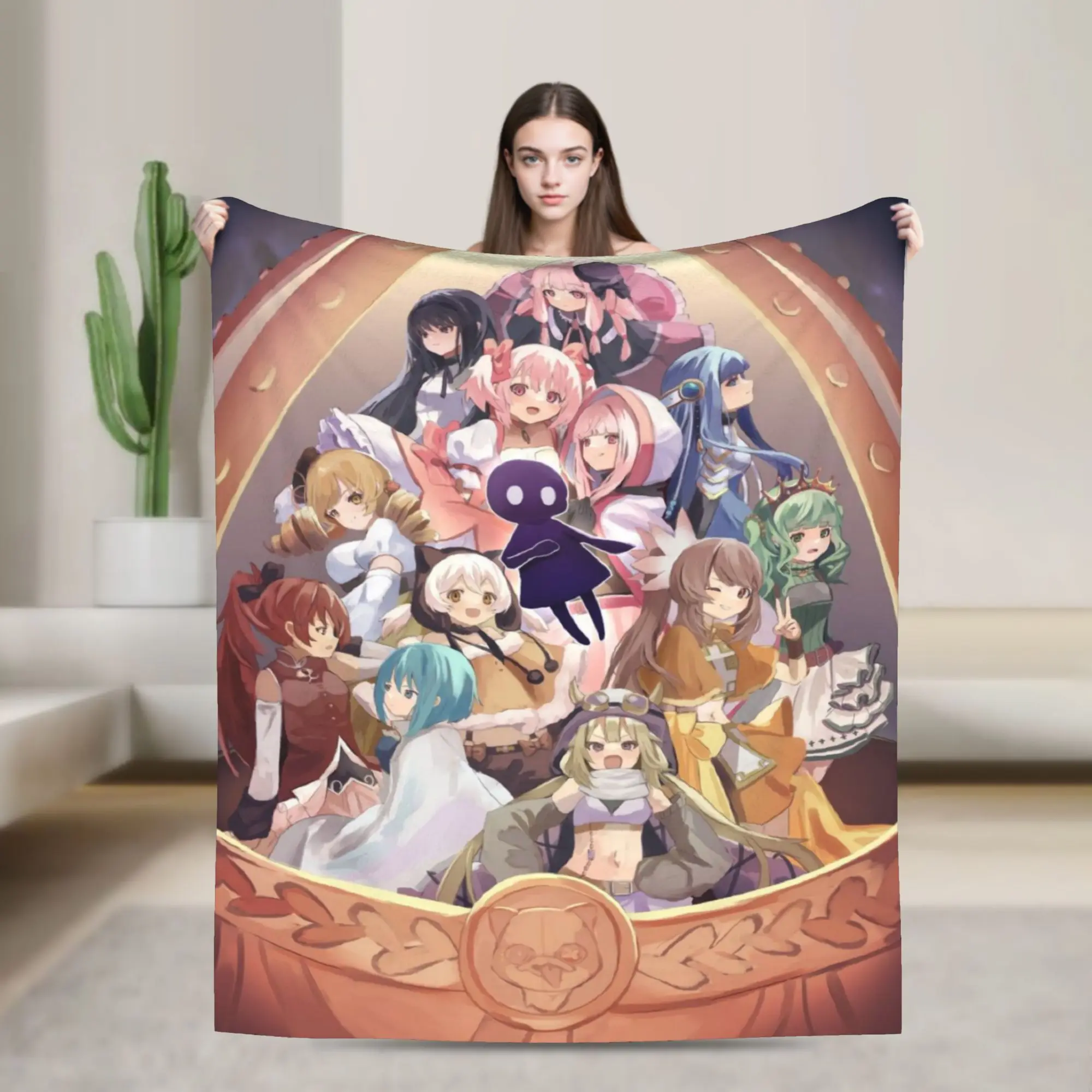 Funny Puella Magi Madoka Magica Anime Blankets Ultra-Soft Flannel  Cozy Throw Blankets Machine Washable