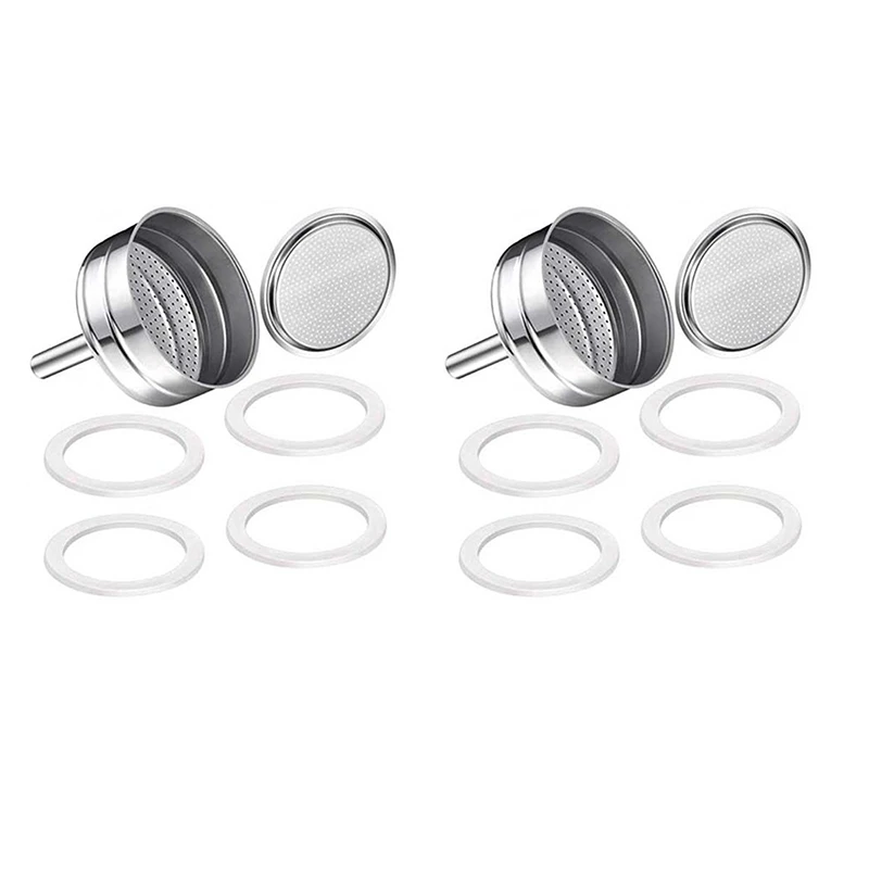 for Moka Coffee Machine Replacement Funnel Kits Compatible with Moka Express,1 Stainless Steel Replacement Funnel