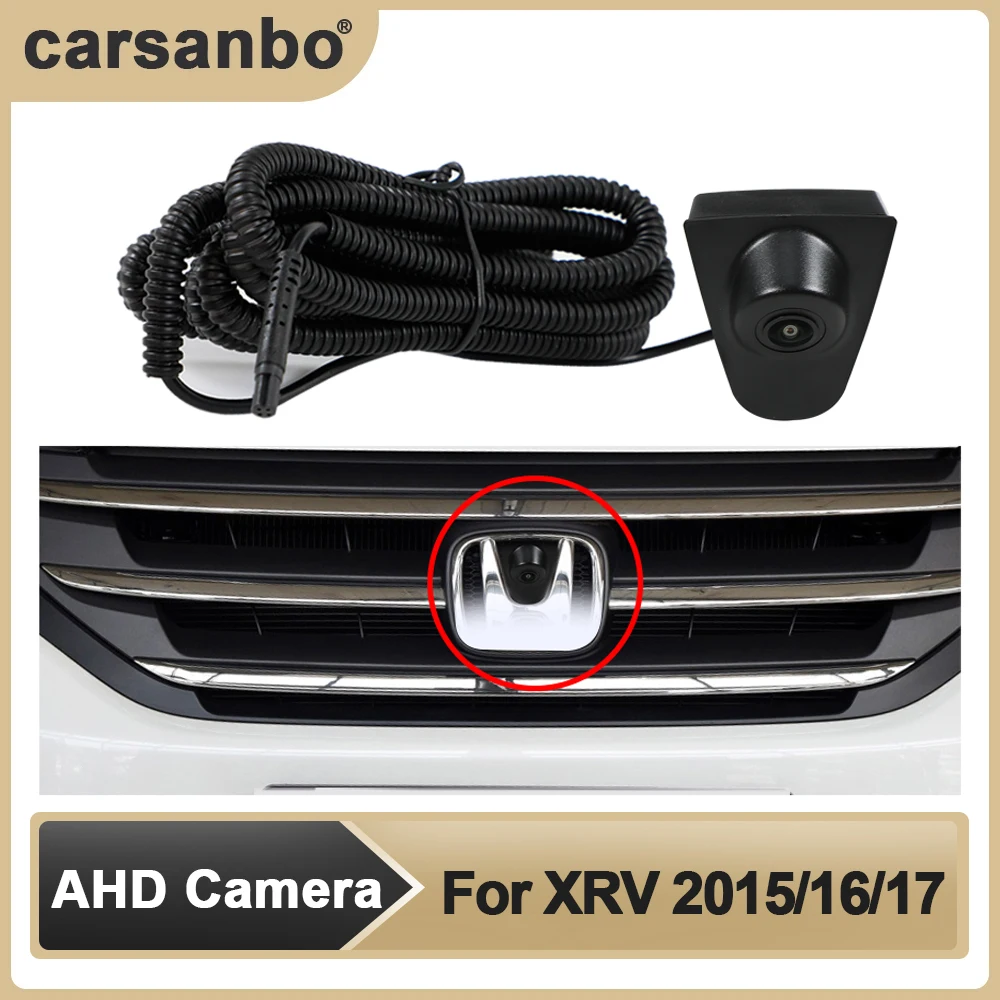 

Carsanbo Car AHD Front View OEM Camera HD Night Vision Fisheye 150° Chrome Camera for XRV 2015/16/17 Parking Monitoring System